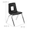 Flash Furniture Round 60 W, 86 L, 25 H, Chrome, Laminate, Particleboard, Plastic, Steel, Grey XU-GRP-14CH-A3060CON-60-GY-T-P-CAS-GG - alternate 10